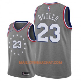 Maillot NBA Philadelphia 76ers Jimmy Butler 23 2018-19 Nike City Edition Gris Swingman - Homme
